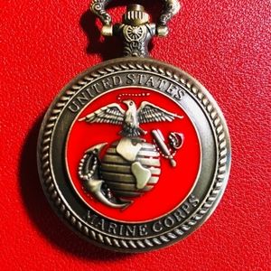 Beautiful new USMC United States Marine Corps ❤️ Pocket Watch. 2 Other Style…